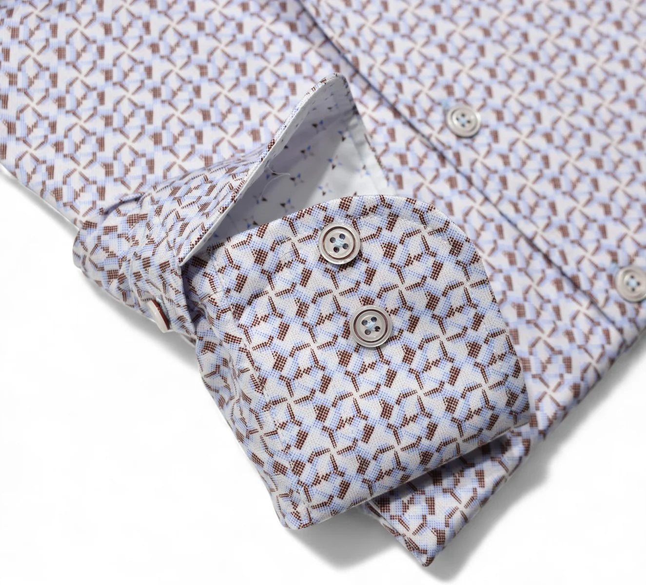 LS Dress Shirt - Cocoa Perforation