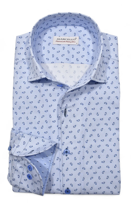 Brickell Paisley Check - Sky