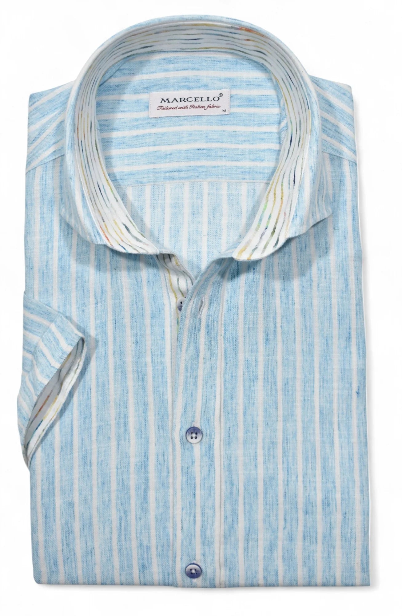 Marcello SS Blue Linen