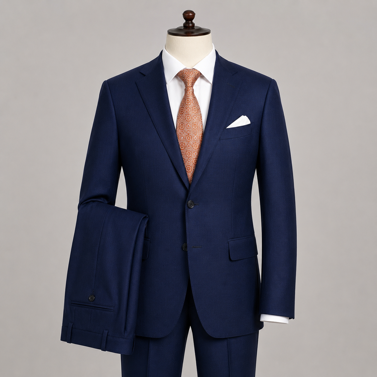 Cobalt Blue Textured Suit