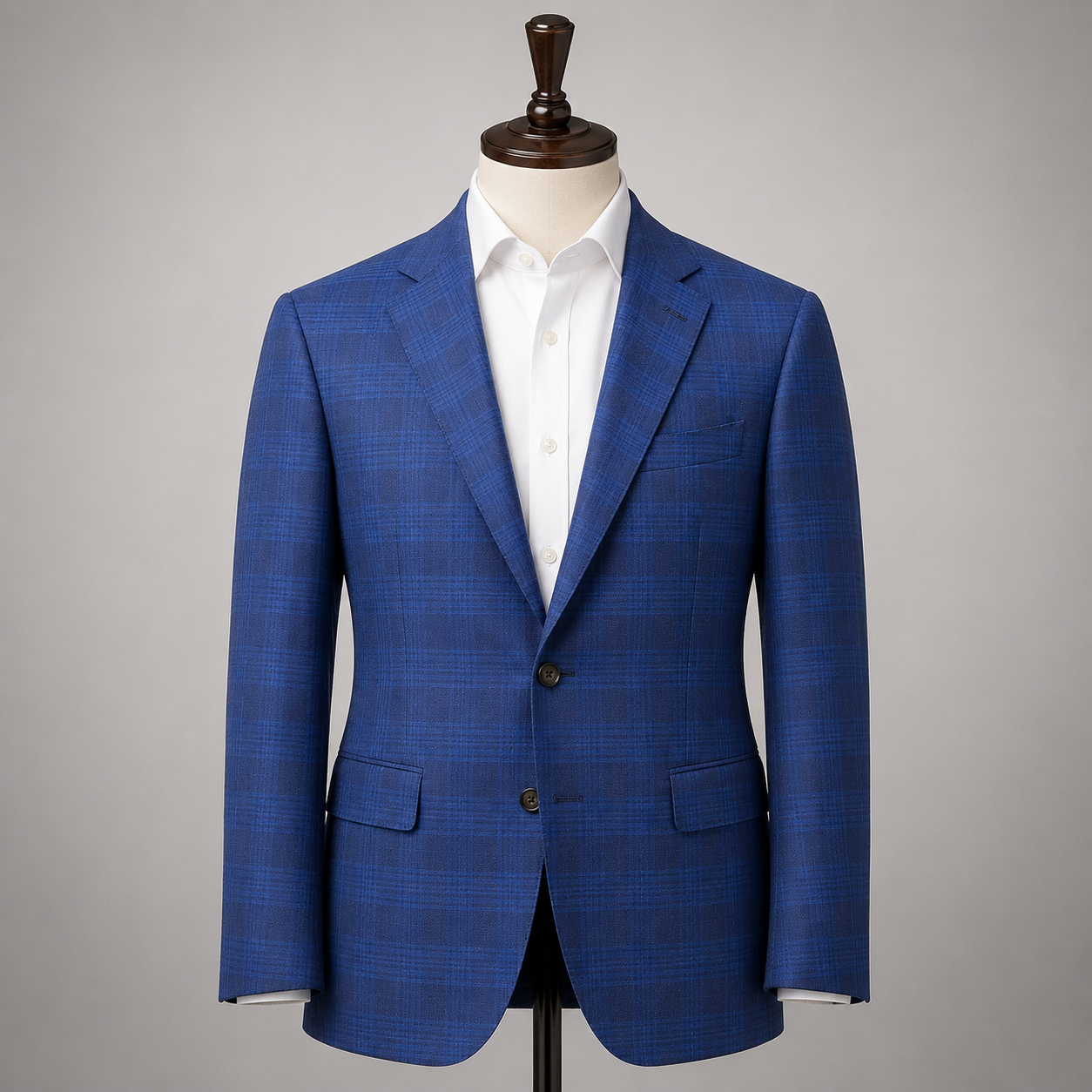 Zegna Traveller Blue Plaid Sport Coat