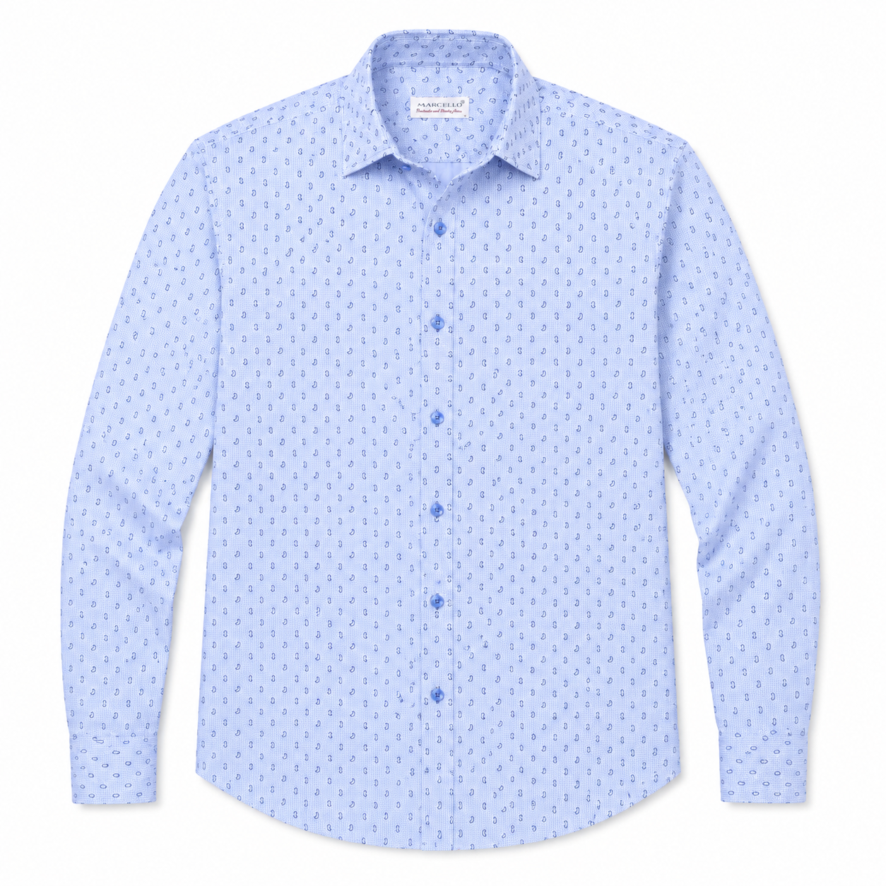 Brickell Paisley Check - Sky