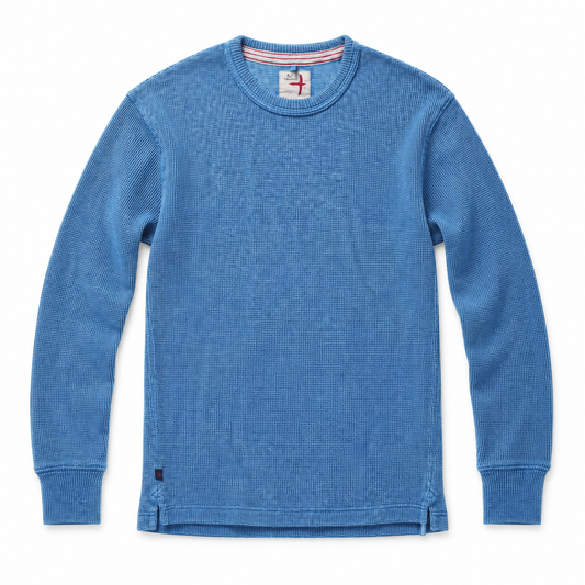 Bi-Waffle Crew -  French Blue
