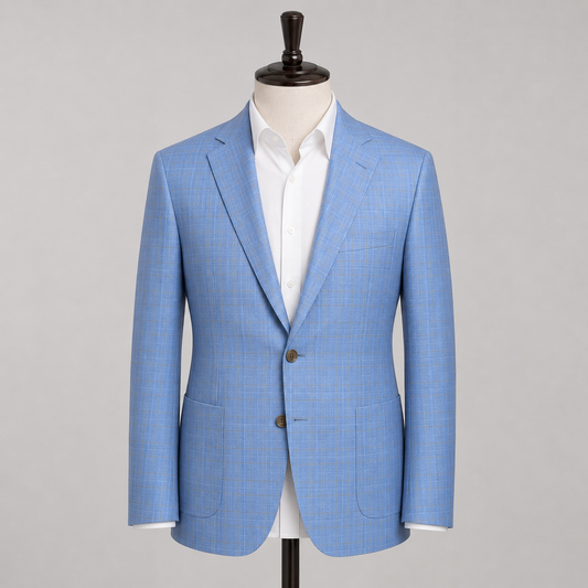 Blue/Tan Plaid Sport Coat