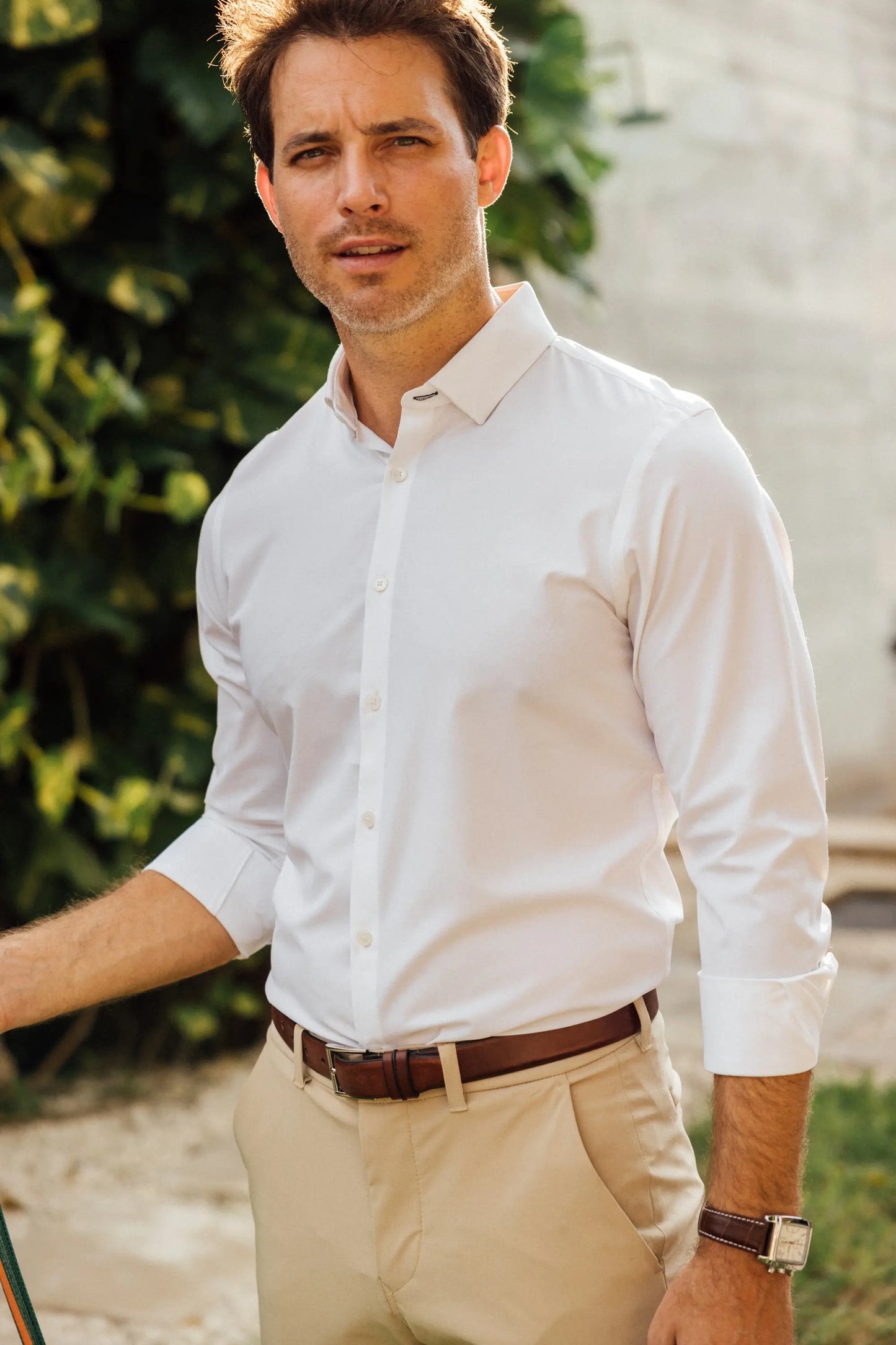 Leeward  Dress Shirt - White Solid