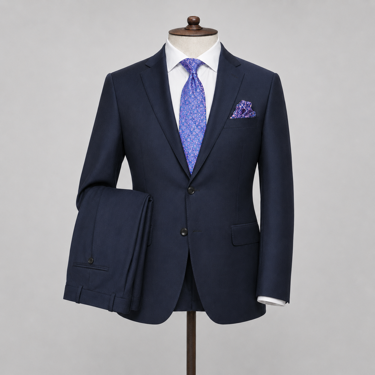 Navy Ultra Motion Suit Jacket by Trivento