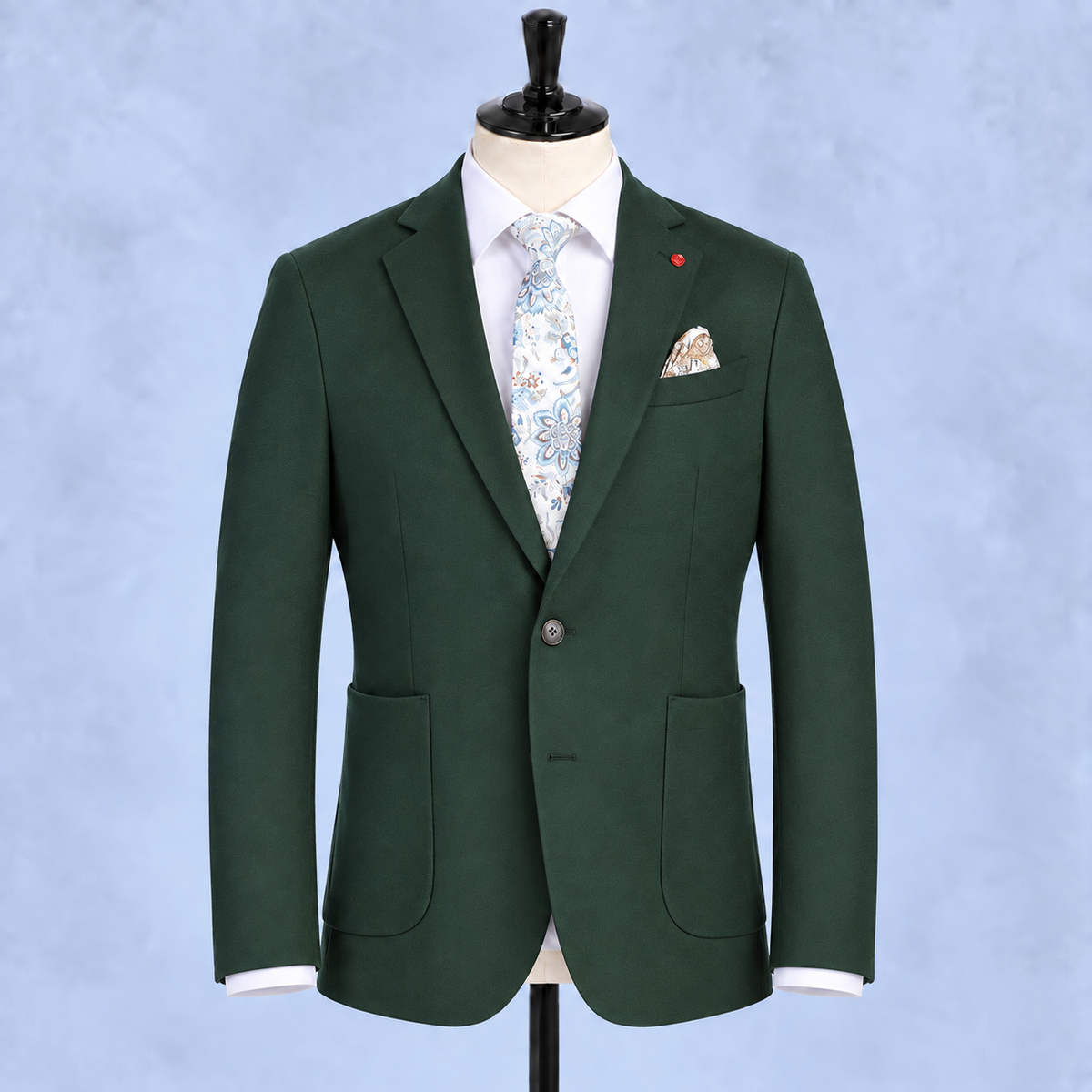 Riserva Solid Wool  Jacket - Green