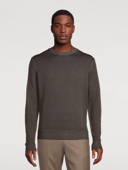 Bertona Crew Sweater - Brown