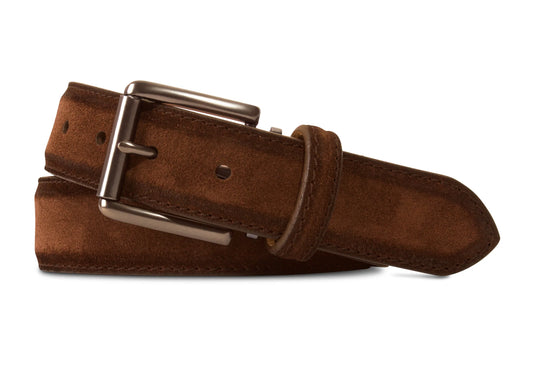 Hand Burnished Polo Brown Suede