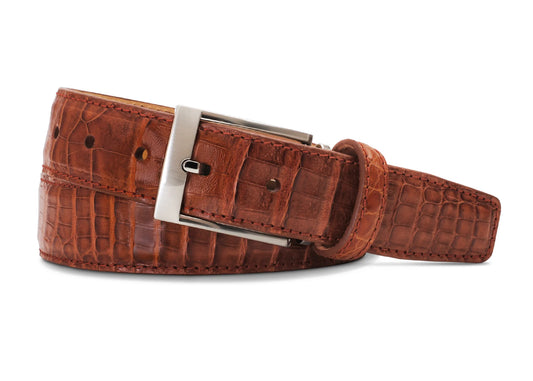 Cognac Caiman Belly Belt