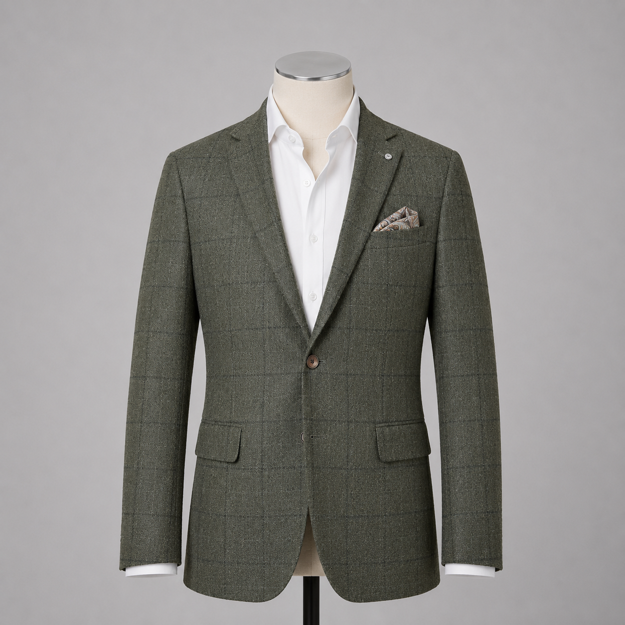 Dover Notch Jacket - Sage Windowpane