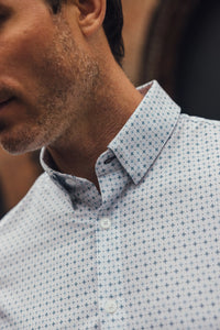 Leeward  Dress Shirt - White Hatch Mark