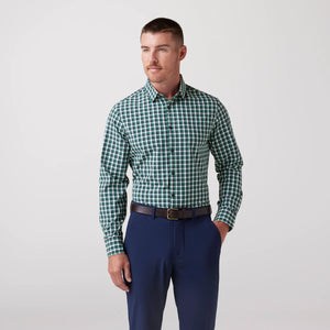 Leeward  Dress Shirt - Hunter Green Dylan Plaid