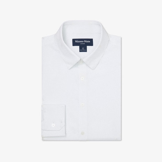 Leeward  Dress Shirt - Olive Micro Dot