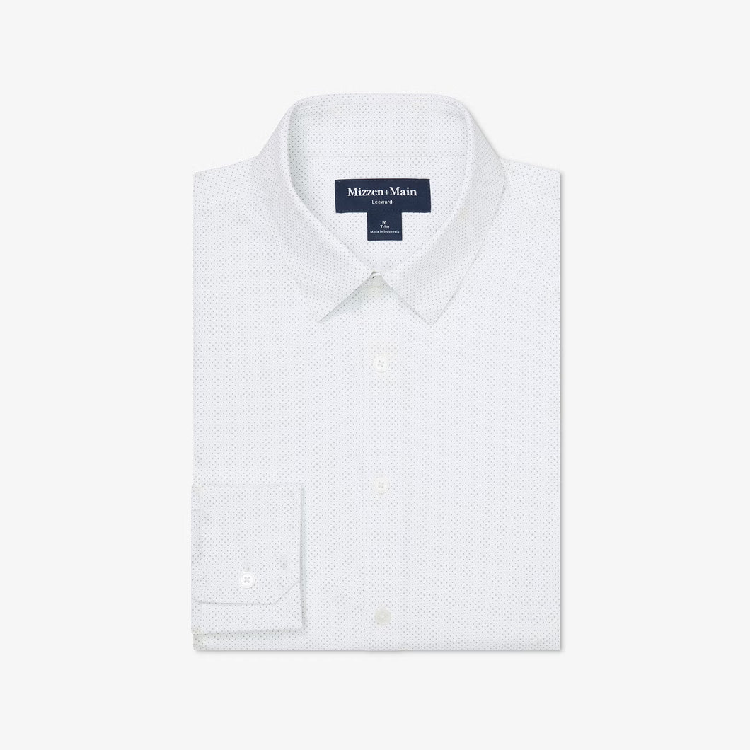 Leeward  Dress Shirt - Olive Micro Dot