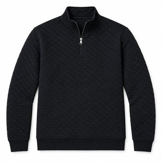 Quarter-zip Pullover - Black