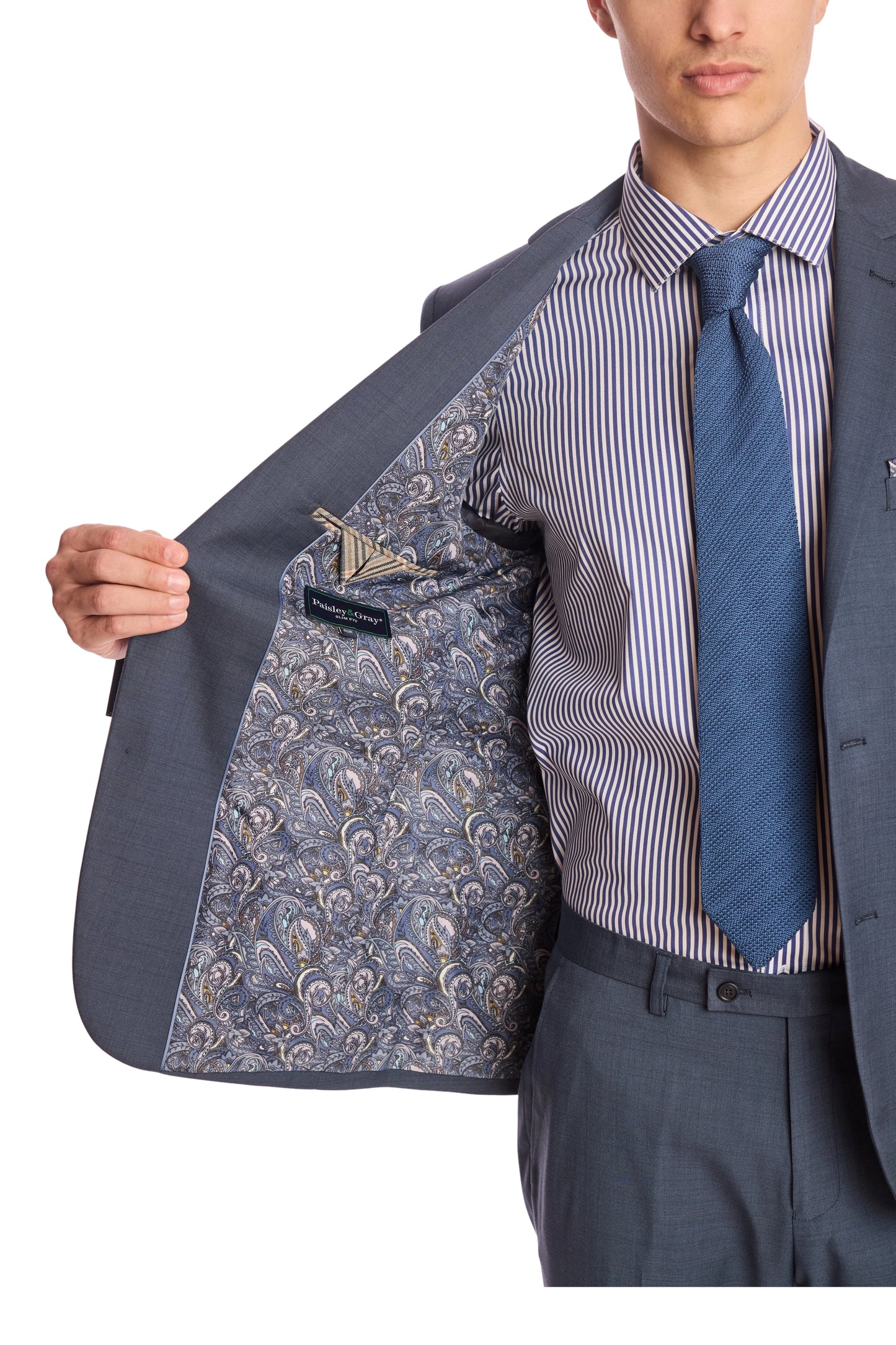 Slate Blue Suit Jacket