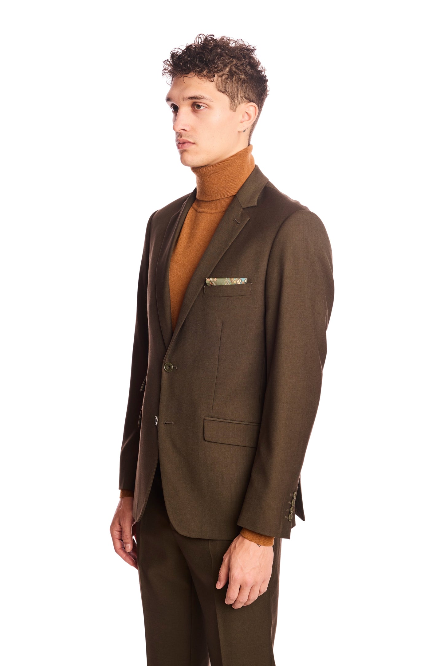 Dark Army Green Suit Jacket