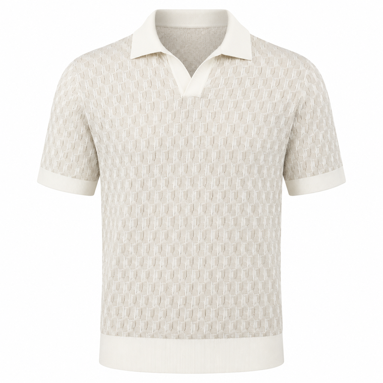 Galdfield Knit Polo - Cream