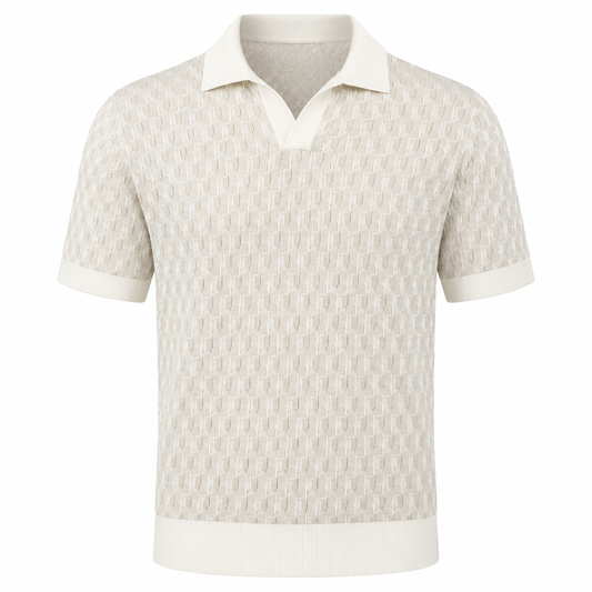 Galdfield Knit Polo - Cream