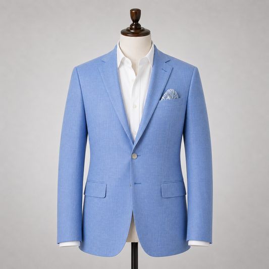Cornflower Blue Textured Sport Coat