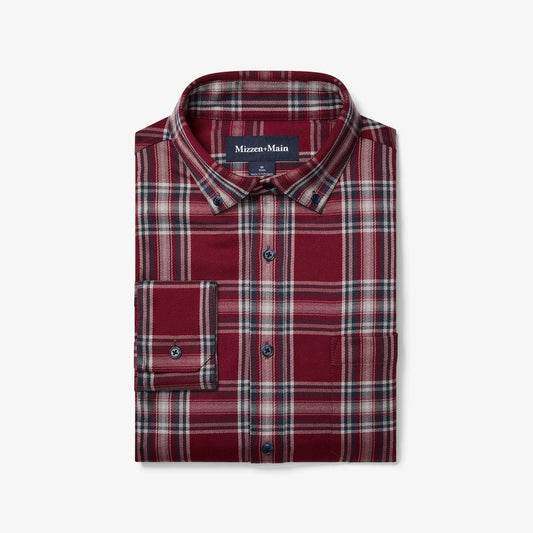 City Flannel Twill - Garnet Thomas Plaid