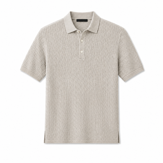 Skelling SS Sweater Polo - Tan