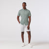 Leeward Short Sleeve - Pale Green Dot Stripe