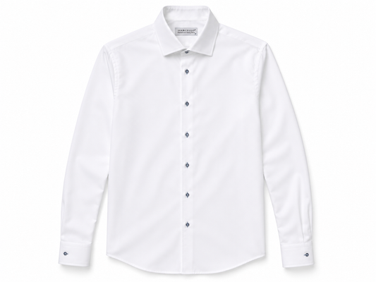 LS Dress Shirt - Fine Pique White