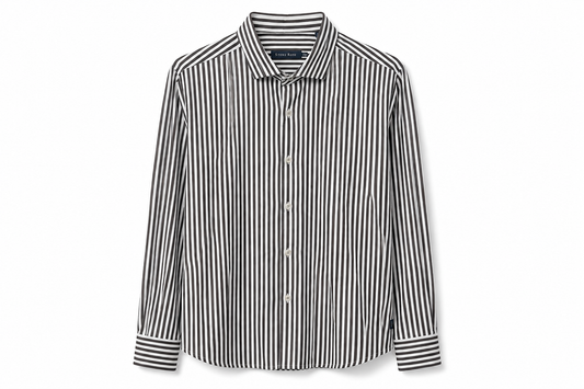 Apex Dark Brown Bengal Stripe Long Sleeve Shirt