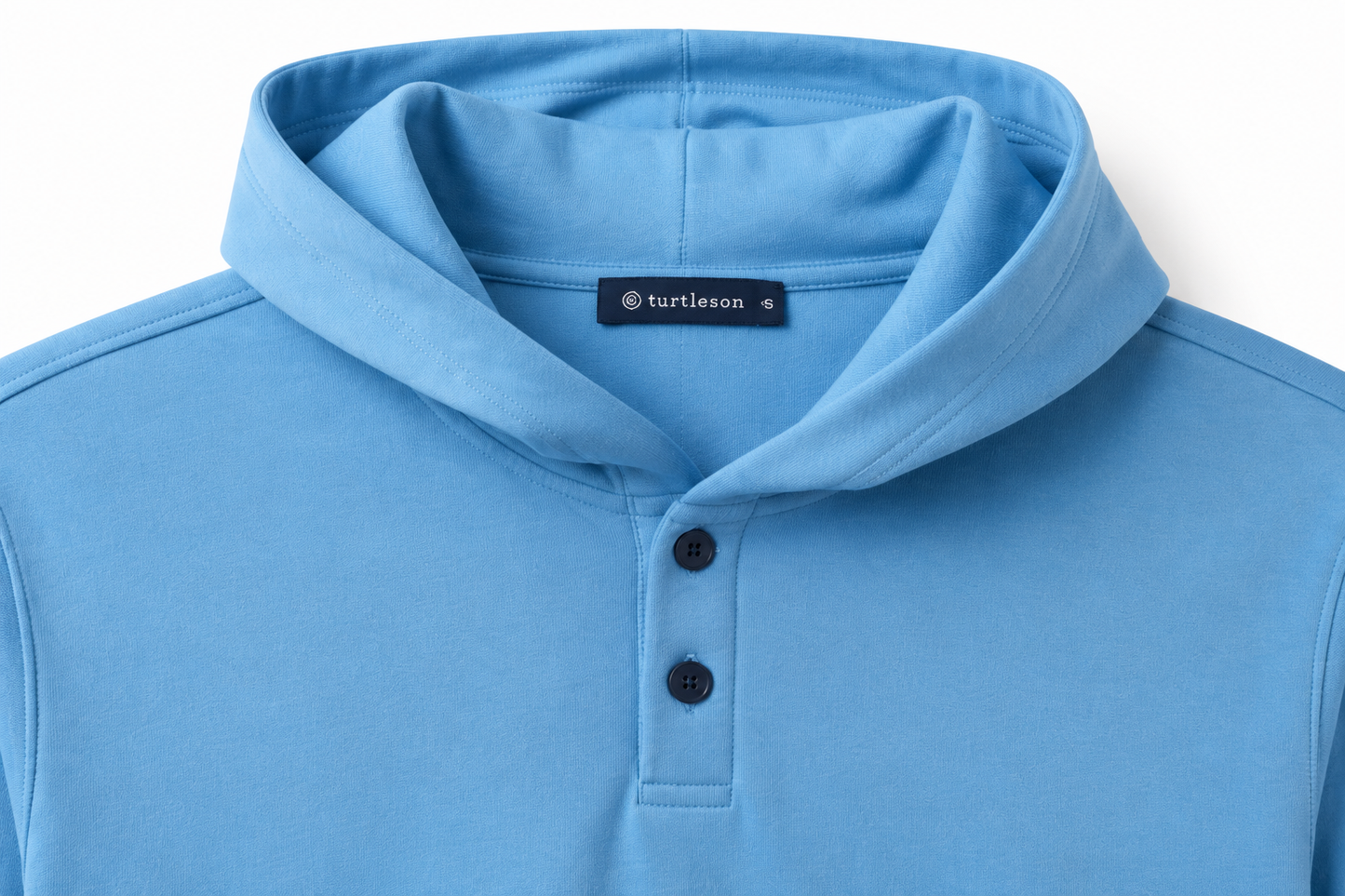 Wally 2 Button Hoodie - Sky