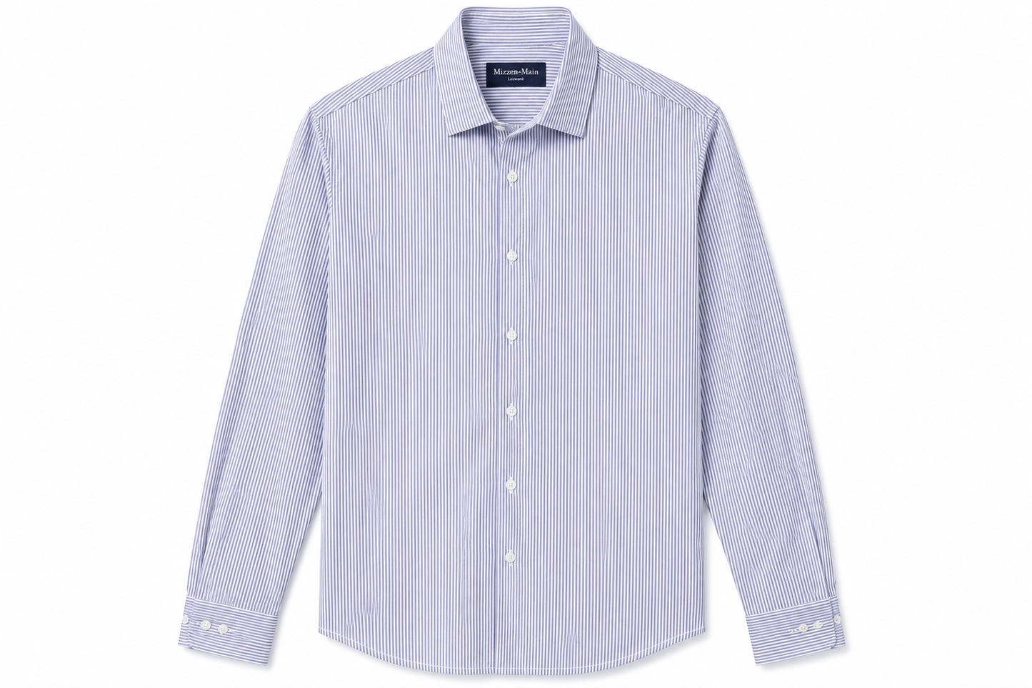 Leeward  Dress Shirt - Purple Dusk Banker Stripe