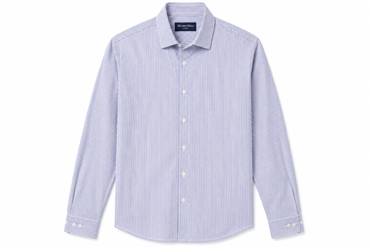 Leeward  Dress Shirt - Purple Dusk Banker Stripe