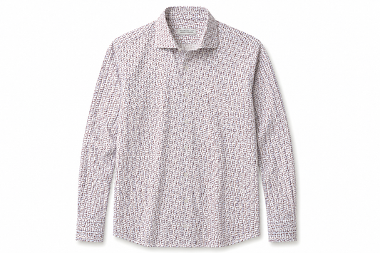 LS Dress Shirt - Cocoa Perforation