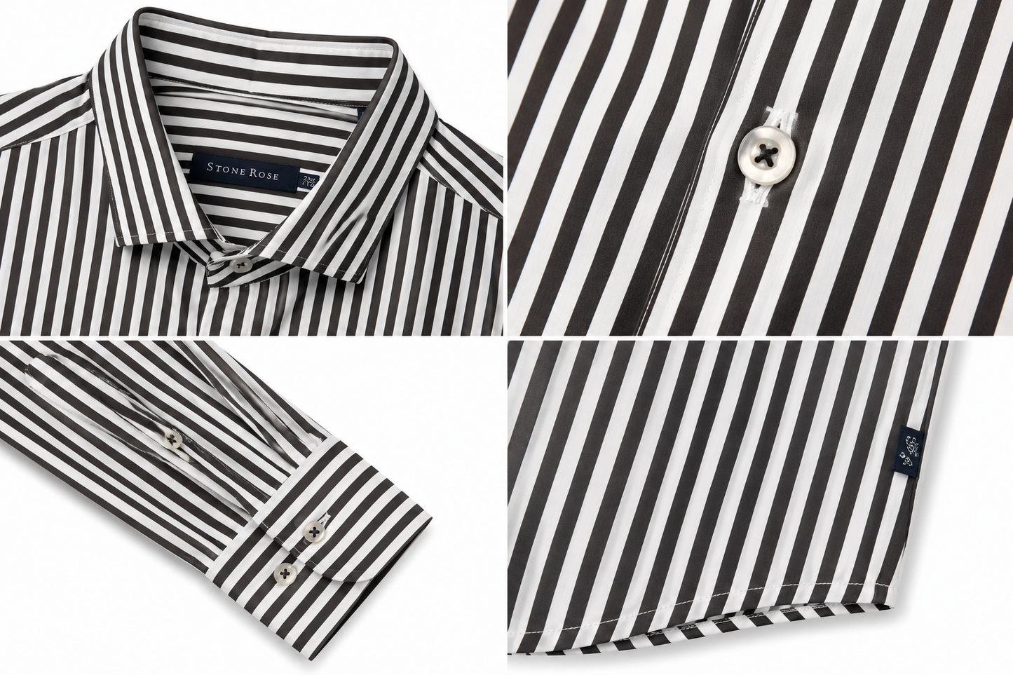 Apex Dark Brown Bengal Stripe Long Sleeve Shirt