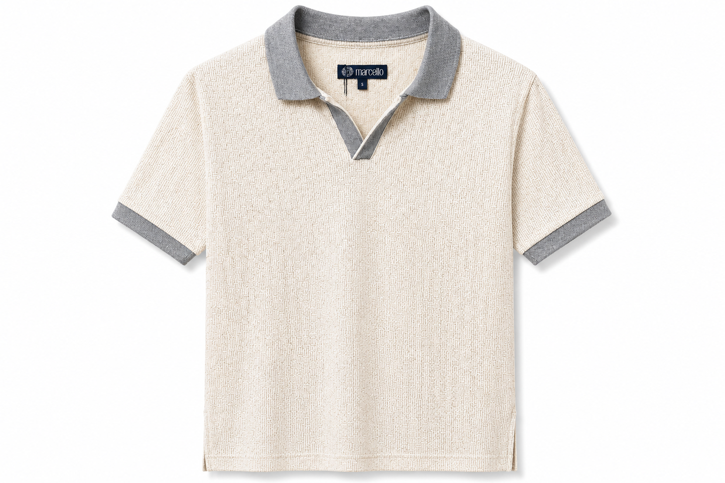 Wheat Open Collar Polo