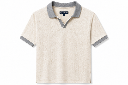 Wheat Open Collar Polo