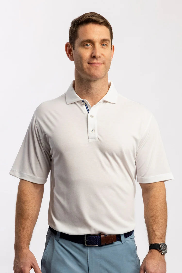 Jules Knit Polo - White