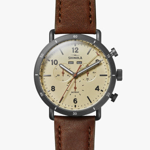 The Canfield Sport 45mm - Cattail Leather Strap