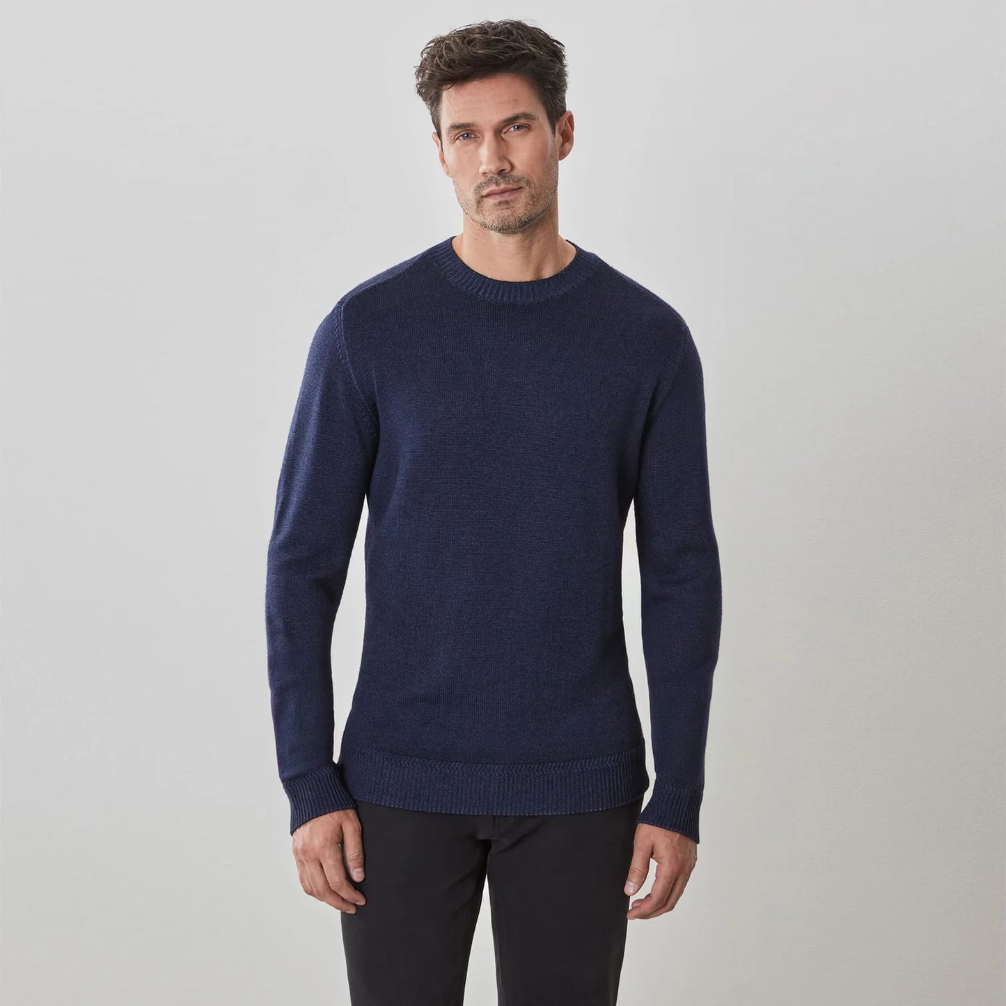 Bertona Crew Sweater - Navy