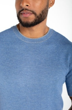Crewneck Sweater Tee - Blue