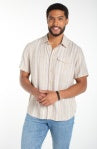 Button Up Shirt - Khaki/White
