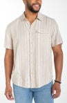 Button Up Shirt - Khaki/White