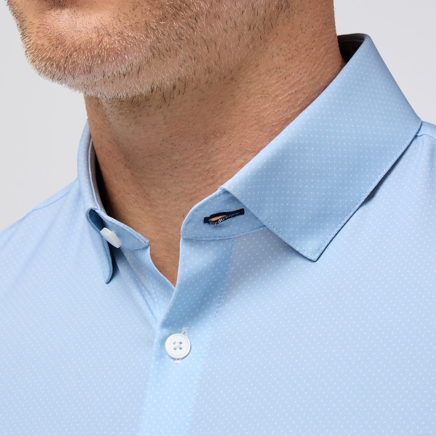 Leeward  Dress Shirt - Cloud Blue Micro Dot