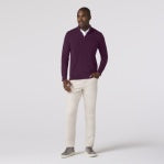 Heritage Quarter Zip Sweater - Eggplant