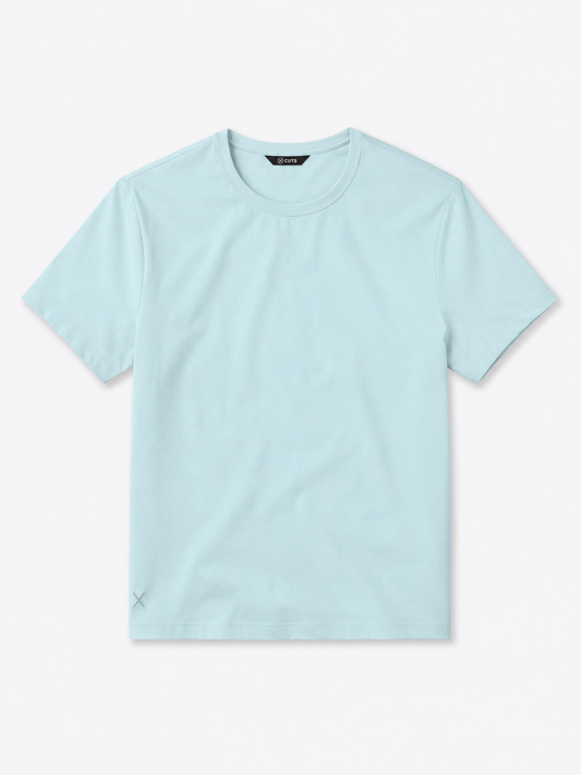 AO Curve Hem Tee - Sterling Blue