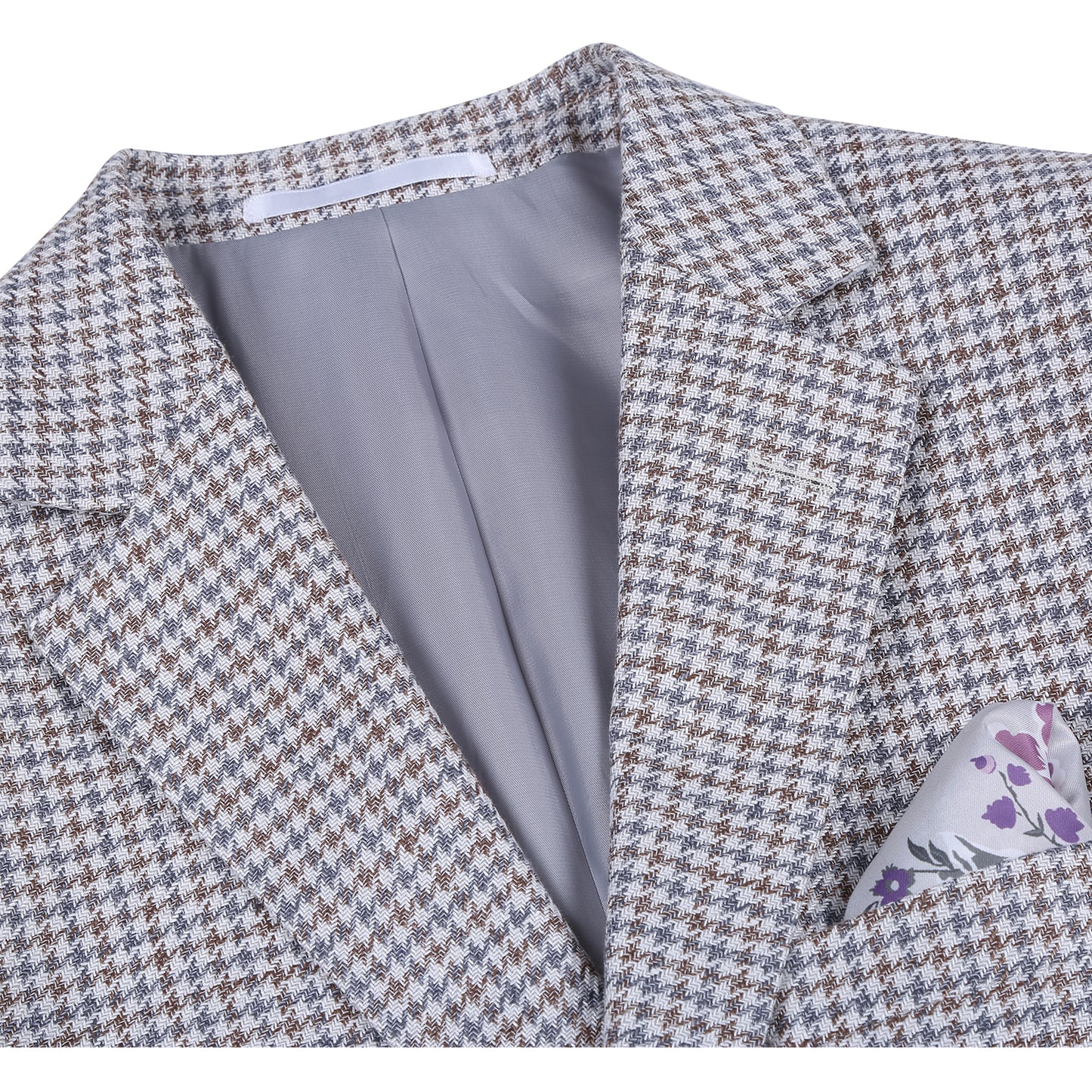 Beige/Grey Houndstooth Sport Coat