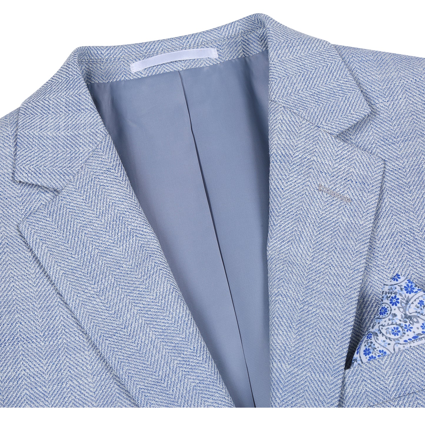 Light Blue Herringbone Sport Coat