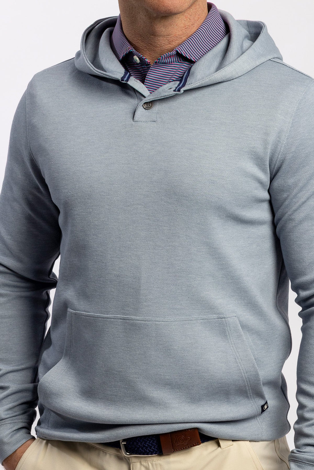 Wally Two Button Hoodie - Pacific