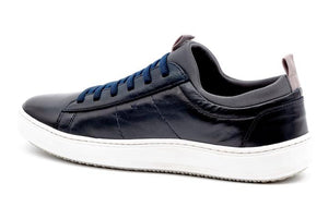 Cameron Hand-Finished Sheep Skin Sneaker - Navy